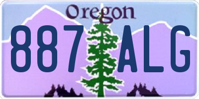 OR license plate 887ALG