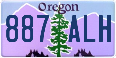OR license plate 887ALH