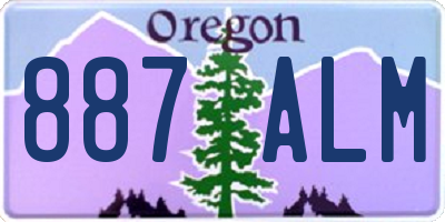 OR license plate 887ALM