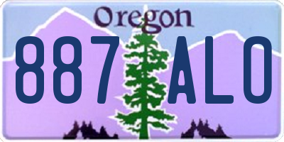 OR license plate 887ALO
