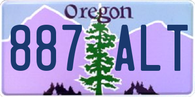 OR license plate 887ALT