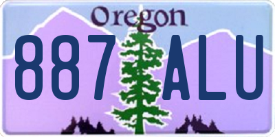 OR license plate 887ALU