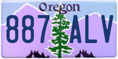 OR license plate 887ALV