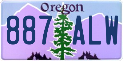 OR license plate 887ALW