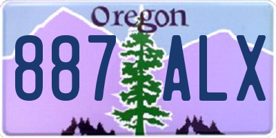 OR license plate 887ALX