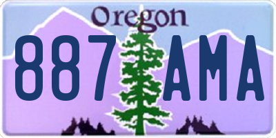 OR license plate 887AMA