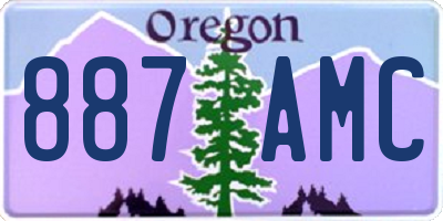 OR license plate 887AMC