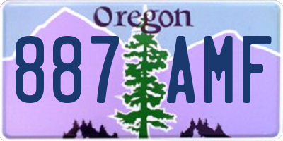 OR license plate 887AMF