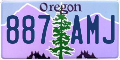 OR license plate 887AMJ