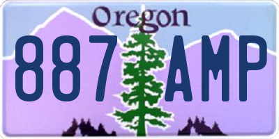OR license plate 887AMP