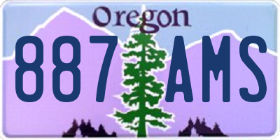 OR license plate 887AMS