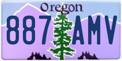 OR license plate 887AMV