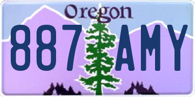 OR license plate 887AMY