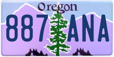OR license plate 887ANA