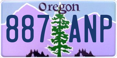 OR license plate 887ANP