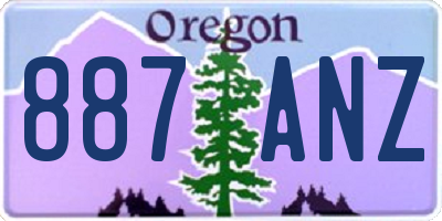 OR license plate 887ANZ