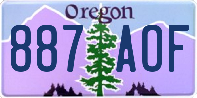 OR license plate 887AOF