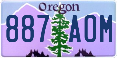 OR license plate 887AOM