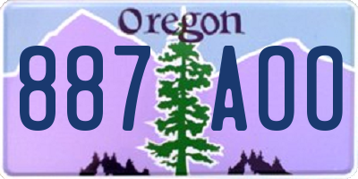 OR license plate 887AOO