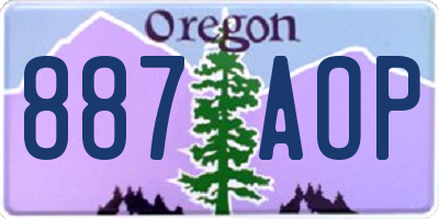 OR license plate 887AOP