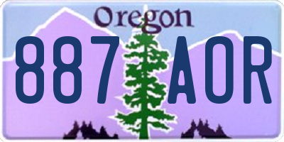 OR license plate 887AOR