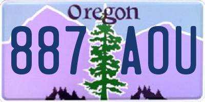OR license plate 887AOU