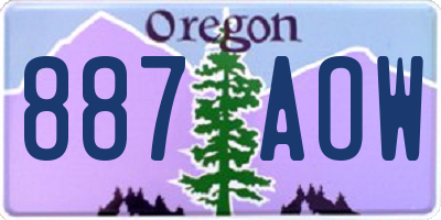OR license plate 887AOW