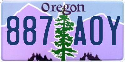 OR license plate 887AOY