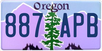 OR license plate 887APB