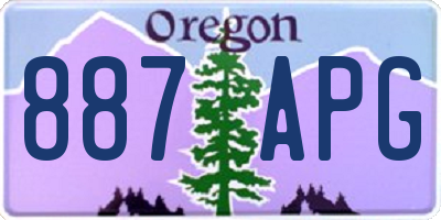 OR license plate 887APG