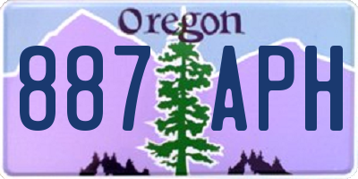 OR license plate 887APH