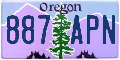 OR license plate 887APN