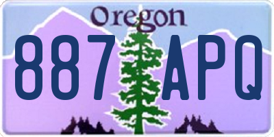 OR license plate 887APQ