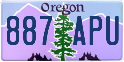 OR license plate 887APU