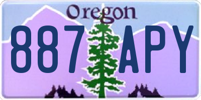 OR license plate 887APY