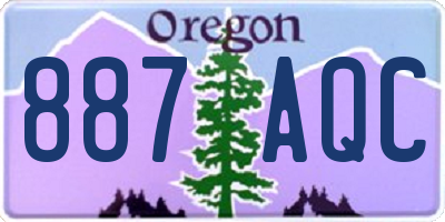 OR license plate 887AQC
