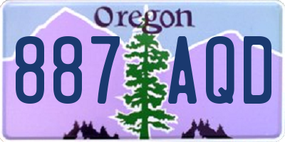 OR license plate 887AQD