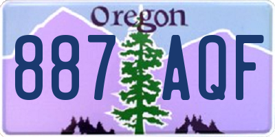 OR license plate 887AQF