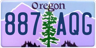 OR license plate 887AQG