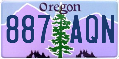 OR license plate 887AQN