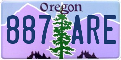 OR license plate 887ARE