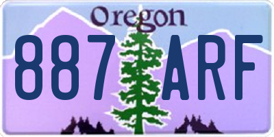 OR license plate 887ARF