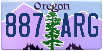 OR license plate 887ARG