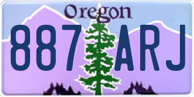 OR license plate 887ARJ