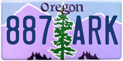 OR license plate 887ARK