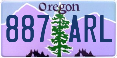 OR license plate 887ARL