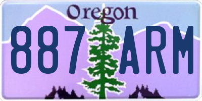 OR license plate 887ARM