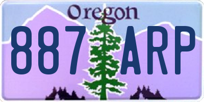 OR license plate 887ARP