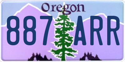 OR license plate 887ARR