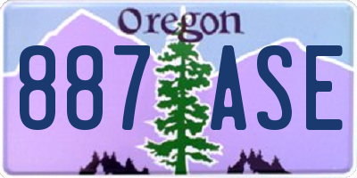 OR license plate 887ASE